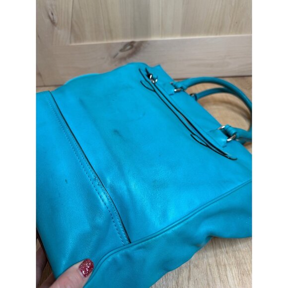 COACH Legacy Leather Tanner Tote 19924, Turquoise Blue XL - Picture 11 of 13